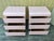 A Pair of Custom Made Postmodern Pink Waterfall Formica Nightstands. Circa 1980s For Sale - Image 15 of 18
