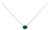 1.2Ct Zambian Emerald Pendant With Attached Chain in Solid 14k Gold, Oval 8x6mm For Sale