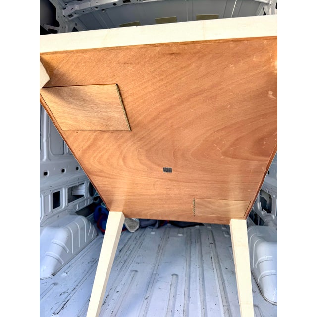 Very Fine Rare Garrison Rousseau Shagreen Cream White Backgammon Table For Sale In West Palm - Image 6 of 12