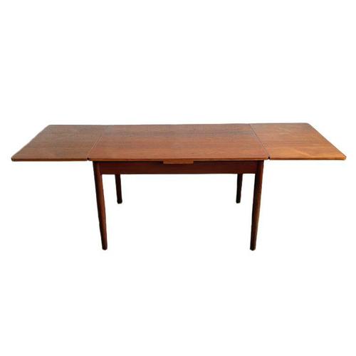 Mid-Century Modern Mid-Century Danish Teak Extendable Dining Table, 1960s For Sale - Image 3 of 15