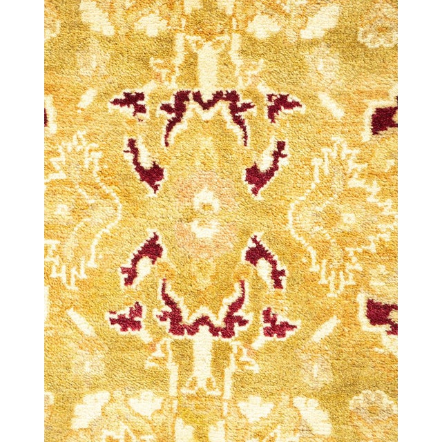Traditional Mogul Collection Hand-Knotted Runner - Green 6' 1" x 13' 0" For Sale - Image 3 of 9