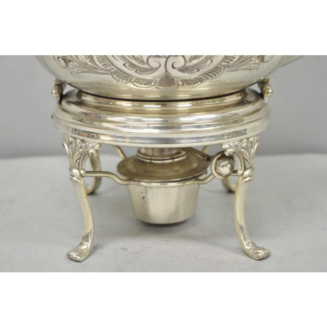 Antique Victorian Cheltenham Converted Silver Plated Tea Kettle Table Lamp For Sale - Image 11 of 18