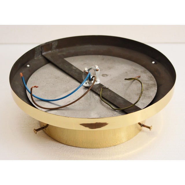 Gold Art Nouveau Ceiling Lamp in Brass and Glass, 1890s For Sale - Image 8 of 10