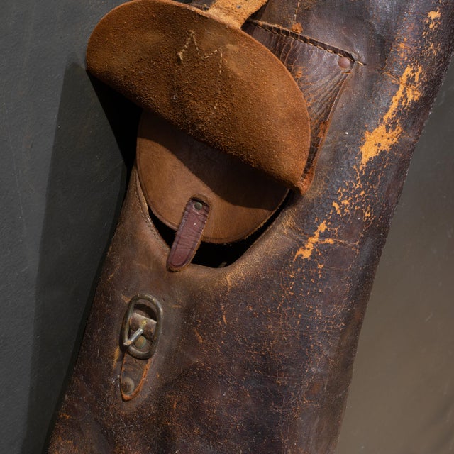 Antique Leather Walking Golf Bag With Hickory-Shaft & Steel Vintage Clubs c.1920-1945 For Sale In San Francisco - Image 6 of 8