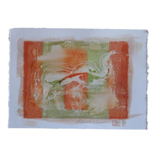 "Wonderland #16" Abstract Framed Minimal Painting For Sale