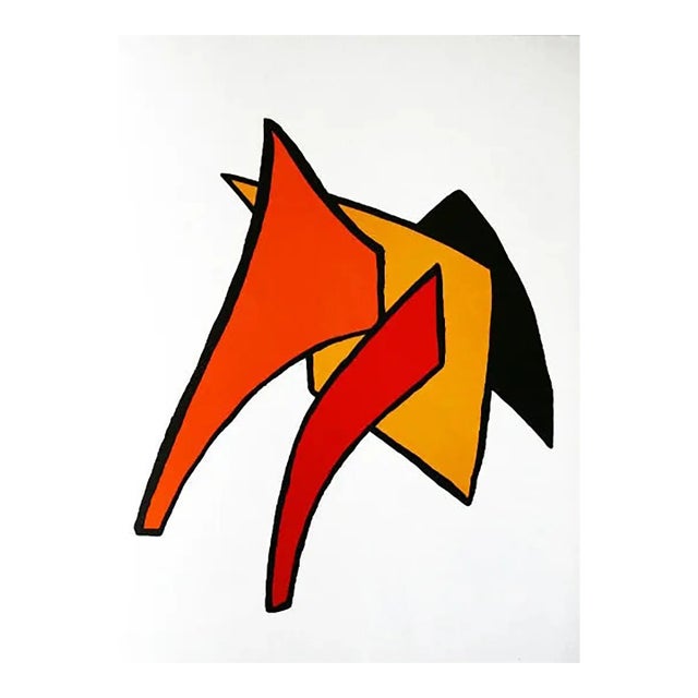 Calder Original Lithograph Dm03141 Derriere Le Miroir 1963 For Sale