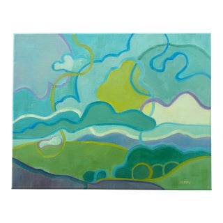 “Sky Dance” Oil on Linen by Nancy M. Vignola For Sale