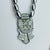 Ben Amun Vintage Ben-Amun Runway Silver Tone Sautoir Pendant Necklace C. 1980s For Sale - Image 4 of 7