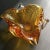 Mid-Century Modern 1950s Mid-Century Modern Amber Murano Glass Organic Shaped Bowl For Sale - Image 3 of 9