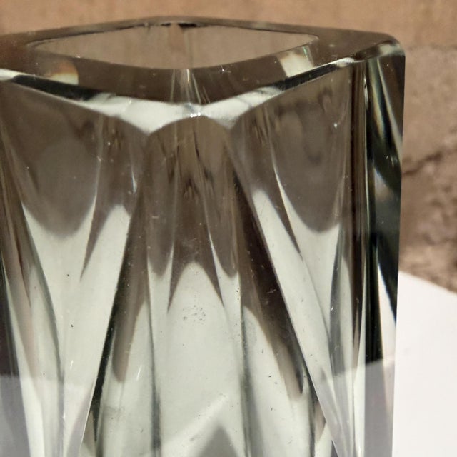 Mid-Century Modern Murano Art Glass Vasesmoky Grey Sommerso Submerged Technique Mandruzzato For Sale - Image 3 of 10