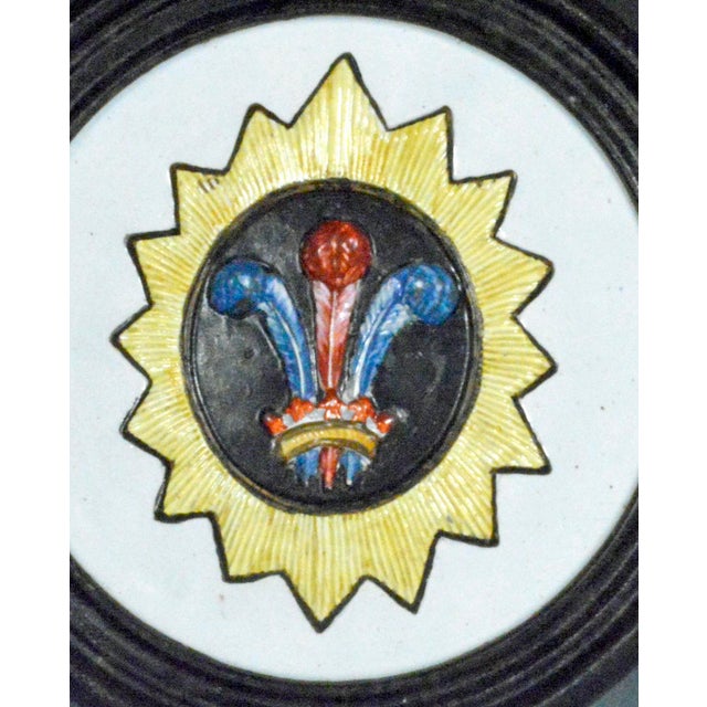 Prattware Prince of Wales Feathers Pearlware Pottery Plaques - A Pair For Sale In Philadelphia - Image 6 of 8