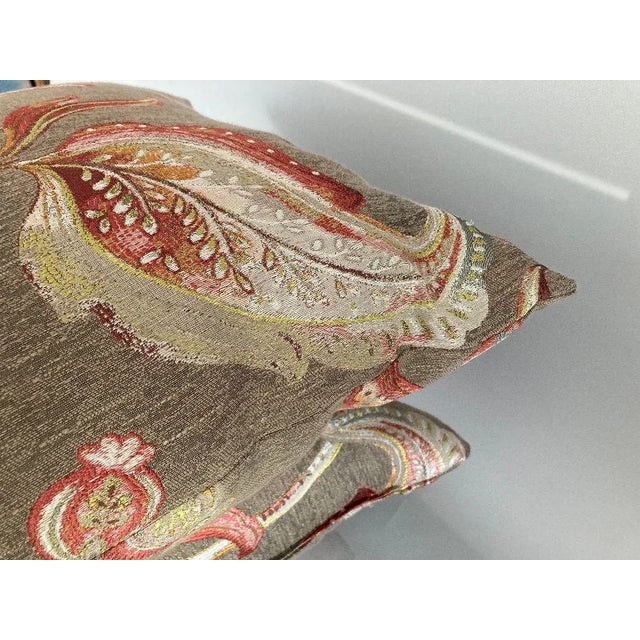 Contemporary Costume Made Pillows S/2 For Sale - Image 4 of 5