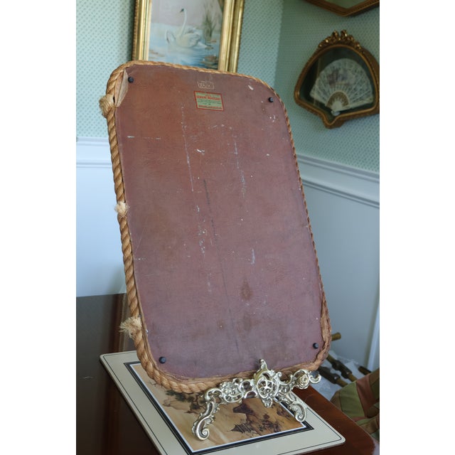 Vintage SeaCraft Solid Mahogany Stamford Harbor Nautical Chart Tray For Sale - Image 17 of 18