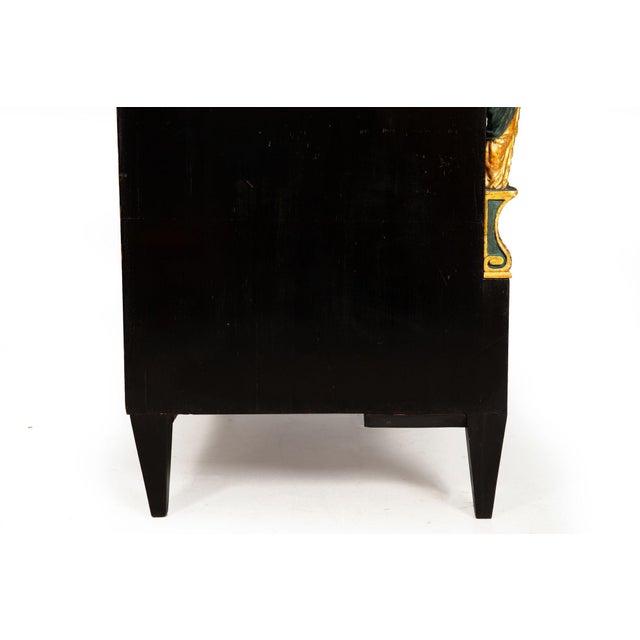 Fine Austrian Empire Black Lacquered Cabinet Sideboard Circa 1820 For Sale - Image 16 of 18