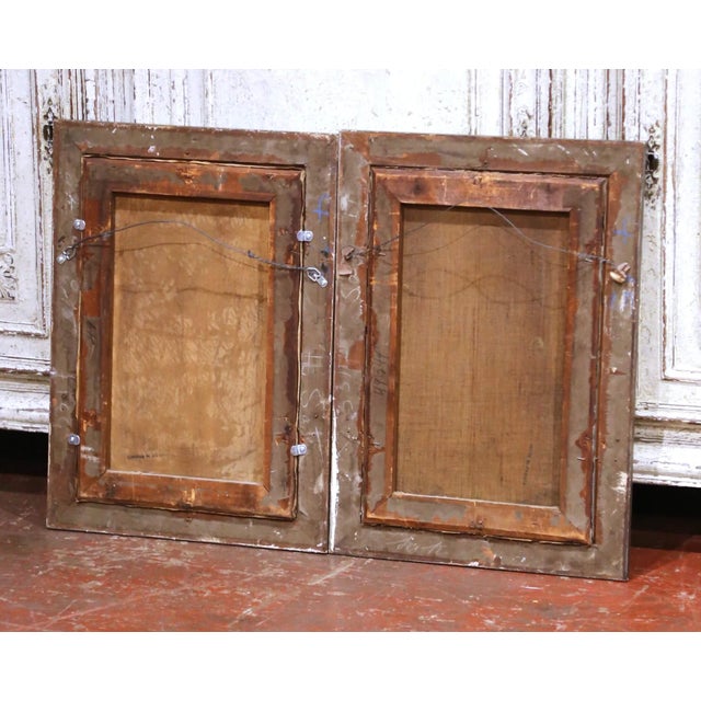 Pair of 19th Century Rouen Oil Paintings Attributed to Torello Ancillotti For Sale - Image 13 of 14