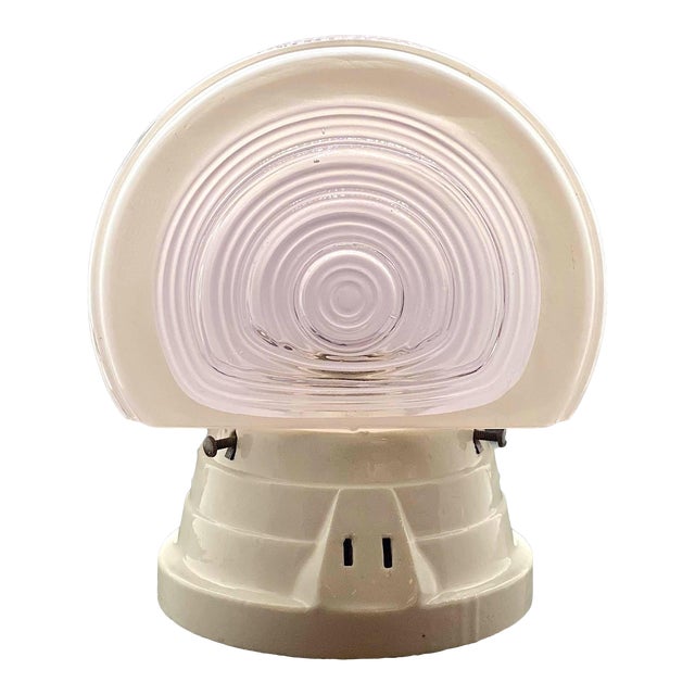 1930s Ceramic & Glass Wall Sconce For Sale