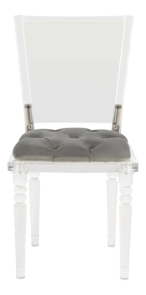 Acrylic Dining Chair, Clear & Black