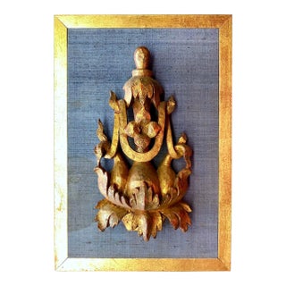 Antique Burmese Temple Carving - Custom Mounted For Sale