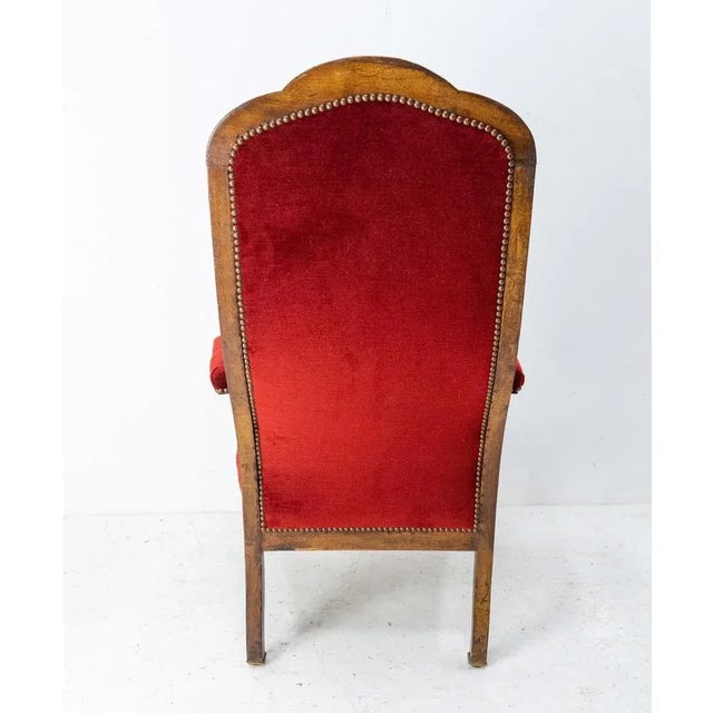 Wood French Louis Philippe Armchair, 1800s For Sale - Image 7 of 10