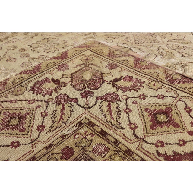 Late 19th Century Late 19th Century Antique Indian Agra Rug - 11'04 X 14'00 For Sale - Image 5 of 8