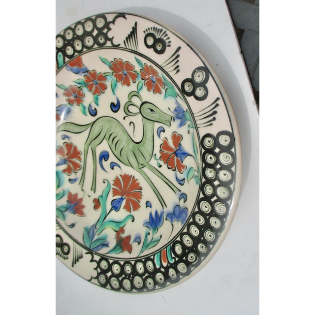 Mediterranean Icarus Greek Ceramic Platter Circa 80s For Sale - Image 3 of 5