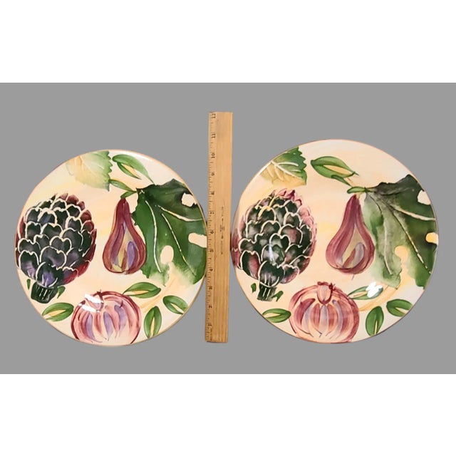 This set of two dinner plates by Antica Fornace is an exquisite addition to any dining table. Made in Italy, each plate...