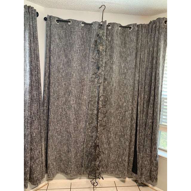 Black A Striking Architectural Vine Design, Evoking the Feeling of Climbing Through Sunlit Grape Fields – 92" Custom Wrought Iron For Sale - Image 8 of 18