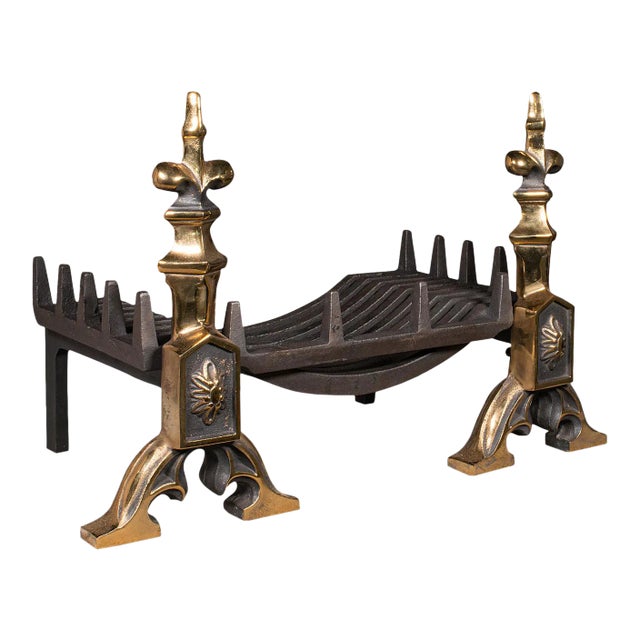 1900s Antique Victorian Art Nouveau Fireplace Set For Sale