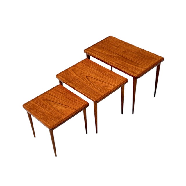 Mid-Century Modern Nesting Tables, 1960s, Set of 3 For Sale - Image 9 of 11