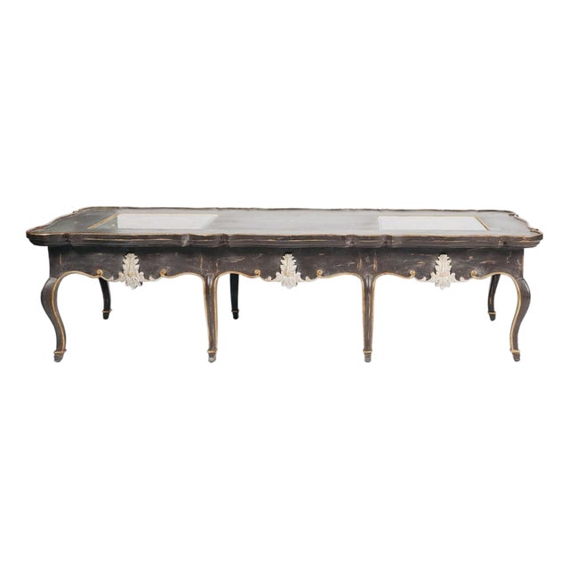 Judson Rothschild “Wheels of Fortune” Black and Gilt Coffee Table, 2006 For Sale