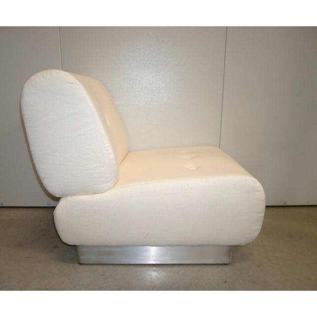 Vintage Lounge Chair in White, 1970s For Sale - Image 3 of 15