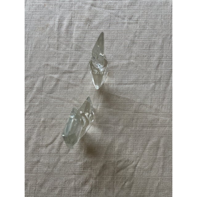 Vintage Cut Crystal Perfume Bottles – Geometric Stoppers (Set of 2) For Sale - Image 9 of 9