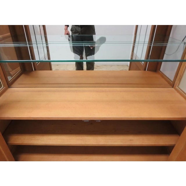 1980s Henredon Monumental Aegean Crystal Curio China Hutch Cabinet Neo Classical For Sale - Image 11 of 13