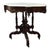 Renaissance Revival Carved Walnut & Marble Turtle Top Table C1890 For Sale - Image 4 of 14