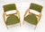 Pair of c1950s Blond Birch Scandinavian Swedish Arm Chairs Green Upholstery For Sale - Image 12 of 15