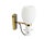 Mid-Century Italian Black Metal, Brass and Opaline Glass Sconces, 1950s, Set of 2 For Sale - Image 12 of 18