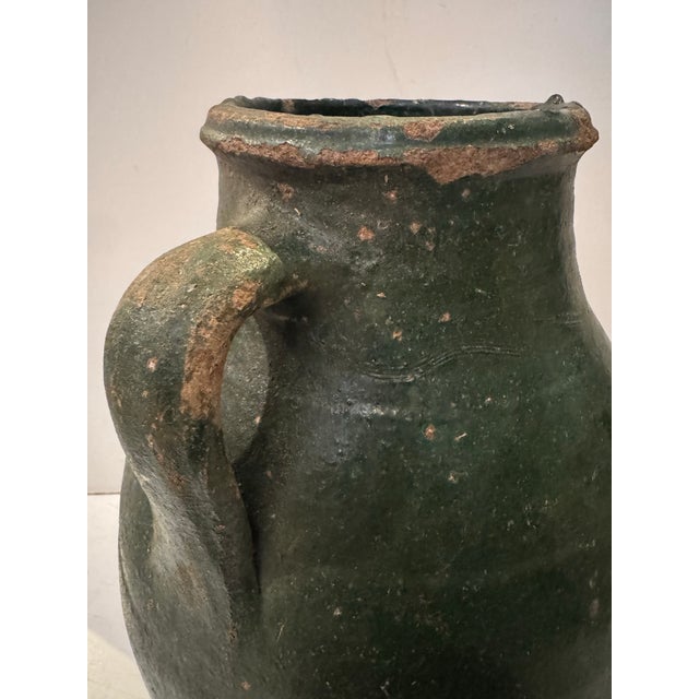 Vintage Green Vessel For Sale - Image 4 of 10