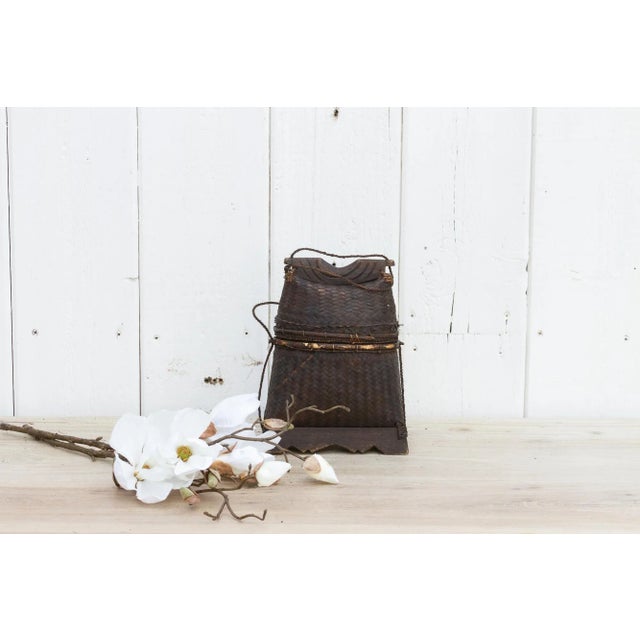 Wood Mid 20th Century Thai Tribal Basket For Sale - Image 7 of 8