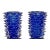 Pair of Royal Blue Murano Glass Vases in Rostrada Glass For Sale