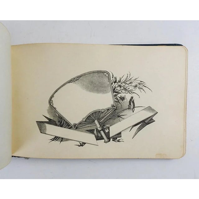 Paper Antique 1878 Aesthetic Movement Autograph Album Book For Sale - Image 7 of 12