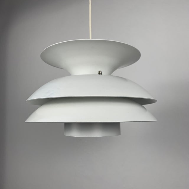 Danish White Pendant Light, 1980s For Sale - Image 3 of 9