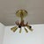 Gio Ponti Italian Brass Theatre Ceiling Light in the style of Stilnovo, Italy, 1950s For Sale - Image 4 of 17