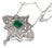 Vintage Art Deco GIA Natural 6.91Cts VS F Diamond Emerald 18K Solid Gold 950 Platinum Pendant Necklace For Sale