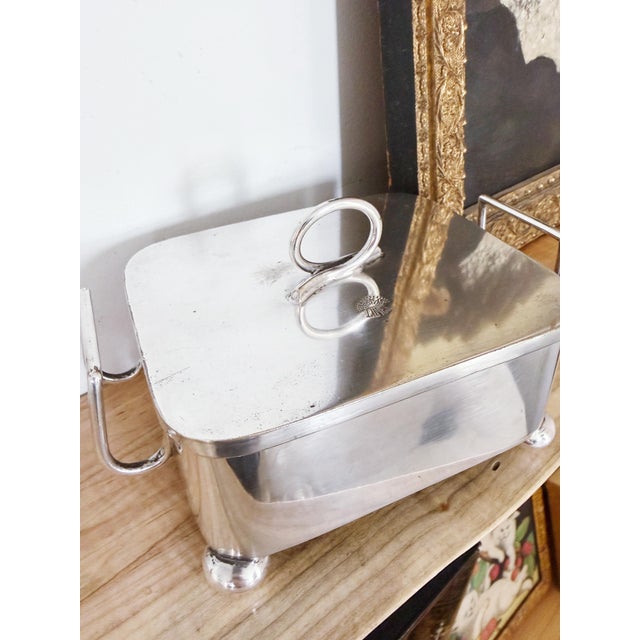 Walker & Hall Vintage Ellerman Lines Silver Plated Sardine Serving Box For Sale - Image 4 of 8