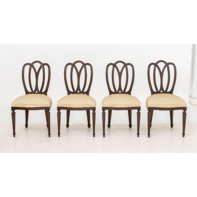American Hepplewhite Style Mahogany Dining Chairs, 12 For Sale - Image 3 of 13