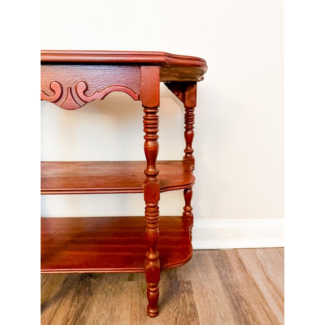 19th Century French 3 Tiered Wooden Etagere. For Sale - Image 4 of 7