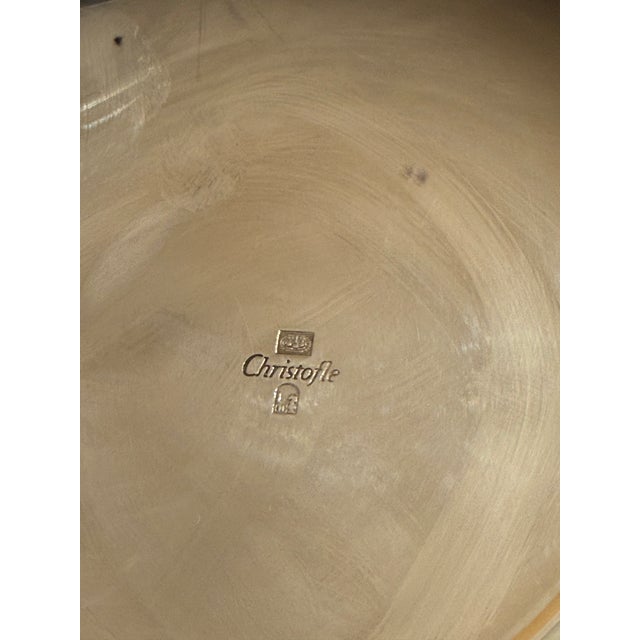 Metal Christofle "Malmaison" Silver-Plated 3-Bowl Server For Sale - Image 7 of 7