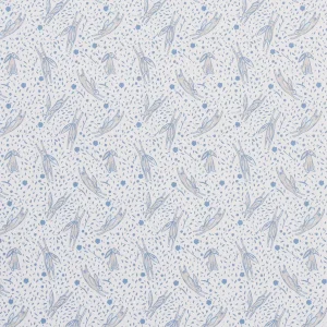 Schumacher x Marie-Chantal Rabbit High Performance Print Fabric in Blue