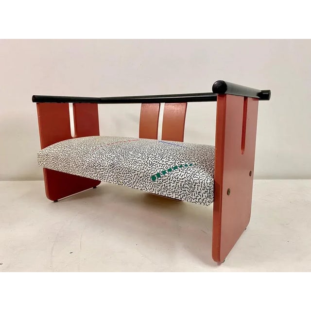 Postmodern Set of Postmodern Bench and Mirror, 1980s For Sale - Image 3 of 11