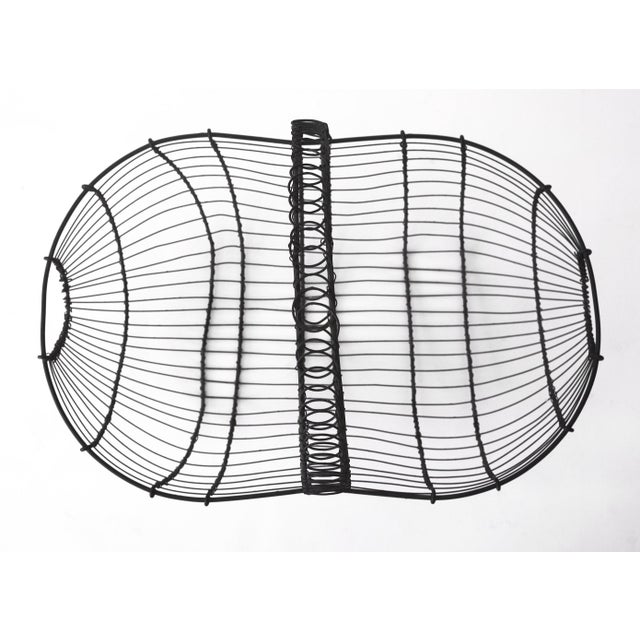 Antique French Farmhouse Wire Basket For Sale - Image 9 of 11